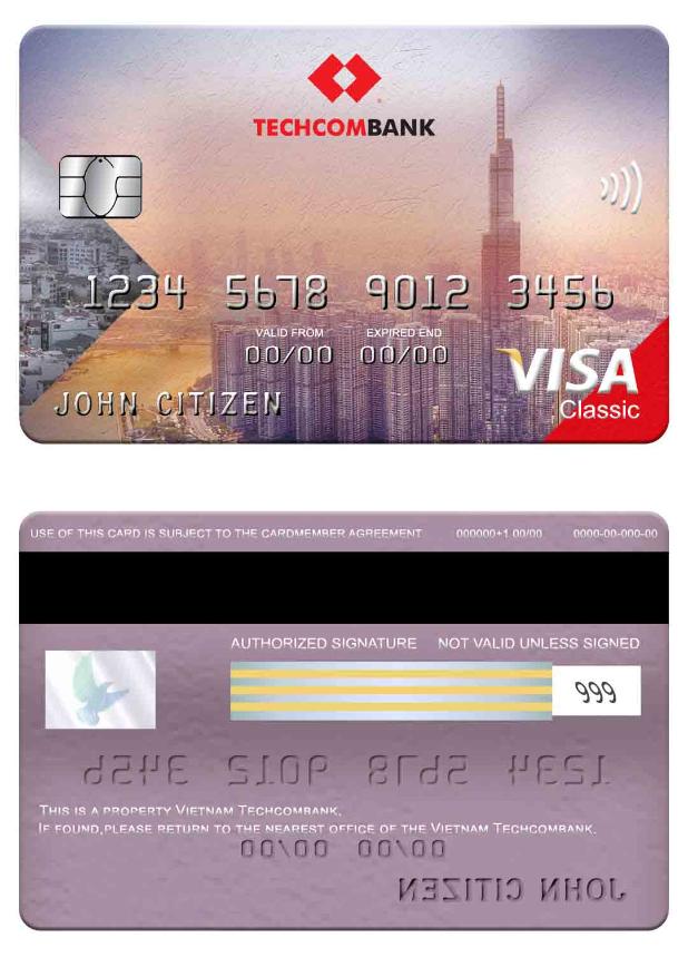 Vietnam Techcombank visa classic card